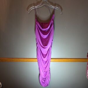 SHEIN Backless Magenta Dress
